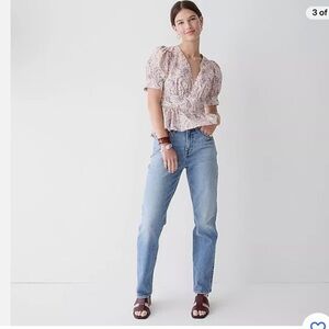 J CREW High-rise '90s classic straight jean in Hiker wash NWT 29T tall inseam